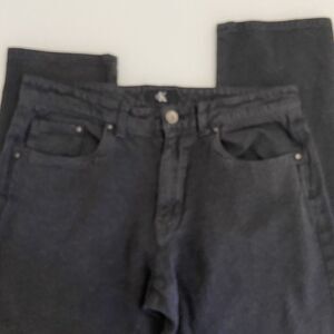 Calvin Klein Men's Jersey Knit Flat Front Trousers Size 32x29 Dark Gray Slim Fit